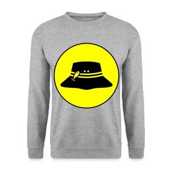 Cercle d’icônes de chapeau de pêche - Sweat-shirt Unisexe - gris chiné - Devant - Alina (178cm) & Michal (187cm)
