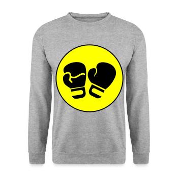 Symbole des gants de boxe - Sweat-shirt Unisexe - gris chiné - Devant - Alina (178cm) & Michal (187cm)
