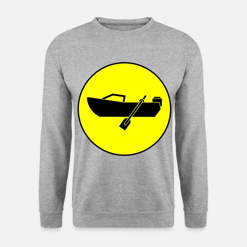 boot icon circle - Unisex Sweatshirt - salt & pepper