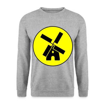 Windmill Circle - Unisex Sweatshirt - salt & pepper - Front - Alina (178cm) & Michal (187cm)