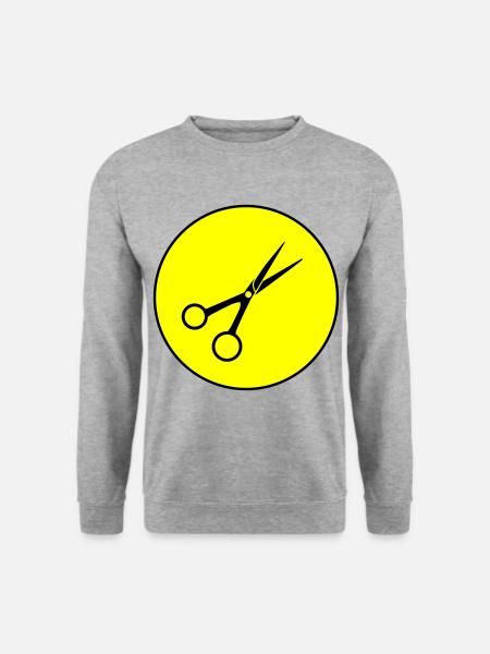 Scissors Barber Circle - Unisex Sweatshirt - salt & pepper