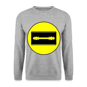 Cercle d’icônes de lame de rasoir - Sweat-shirt Unisexe - gris chiné - Devant - Alina (178cm) & Michal (187cm)