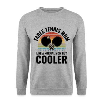 Tischtennis Tischtennis Paddel Mama Mütter Tag - Unisex Pullover - Weißgrau meliert - Vorne - Alina (178cm) & Michal (187cm)