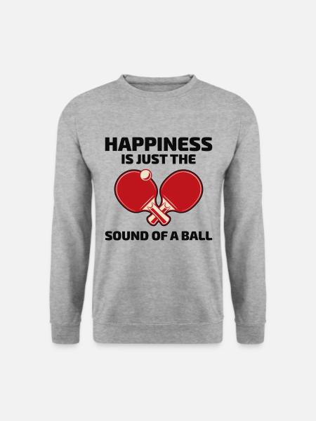 Ping Pong Master Tischtennis Trainer Paddelspieler - Unisex Pullover - Weißgrau meliert
