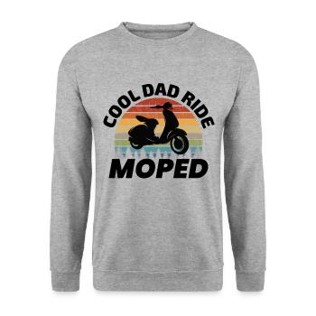 Scooter Rider Motorbike Moped Bike Dad Fathers day - Unisex Sweatshirt - salt & pepper - Front - Alina (178cm) & Michal (187cm)