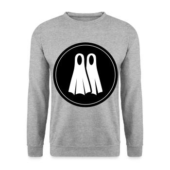 Diving Fin Circle - Unisex Sweatshirt - salt & pepper - Front - Alina (178cm) & Michal (187cm)