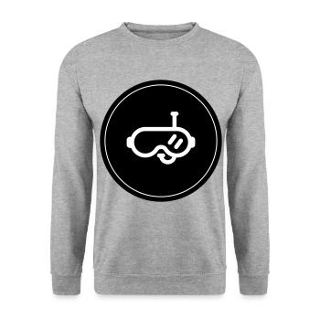 Diving goggles circle - Unisex Sweatshirt - salt & pepper - Front - Alina (178cm) & Michal (187cm)