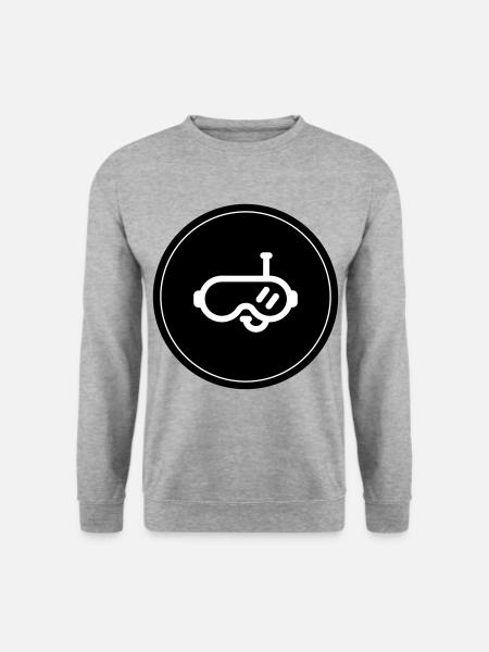 Diving goggles circle - Unisex Sweatshirt - salt & pepper