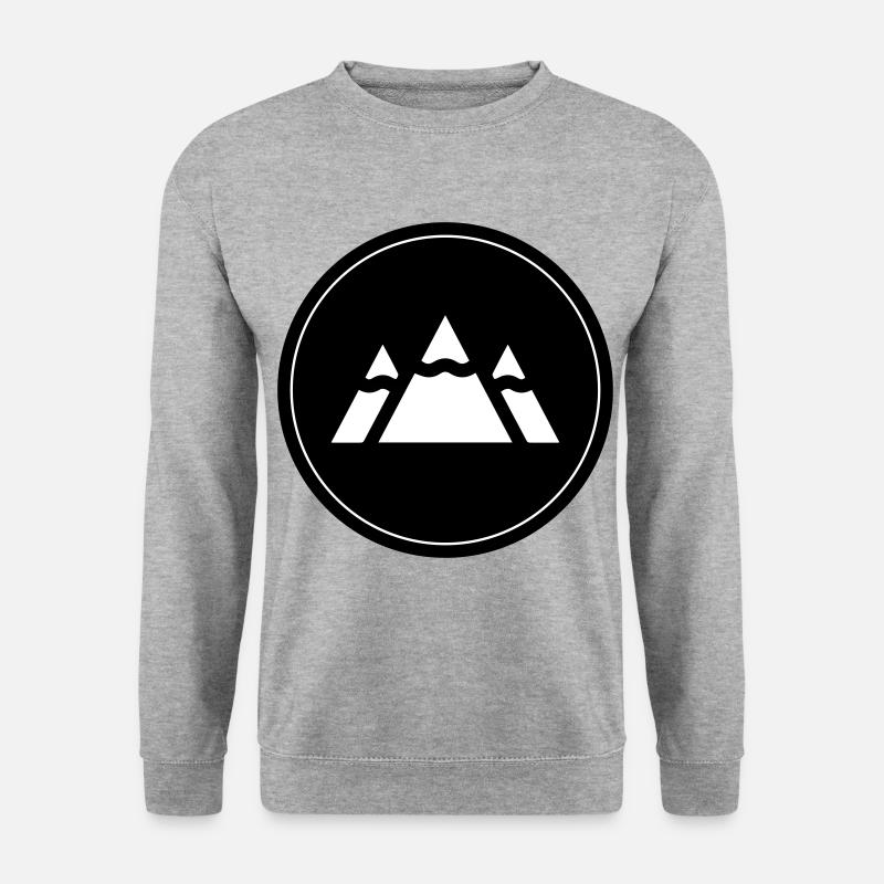 Berge - Unisex Pullover - Weißgrau meliert