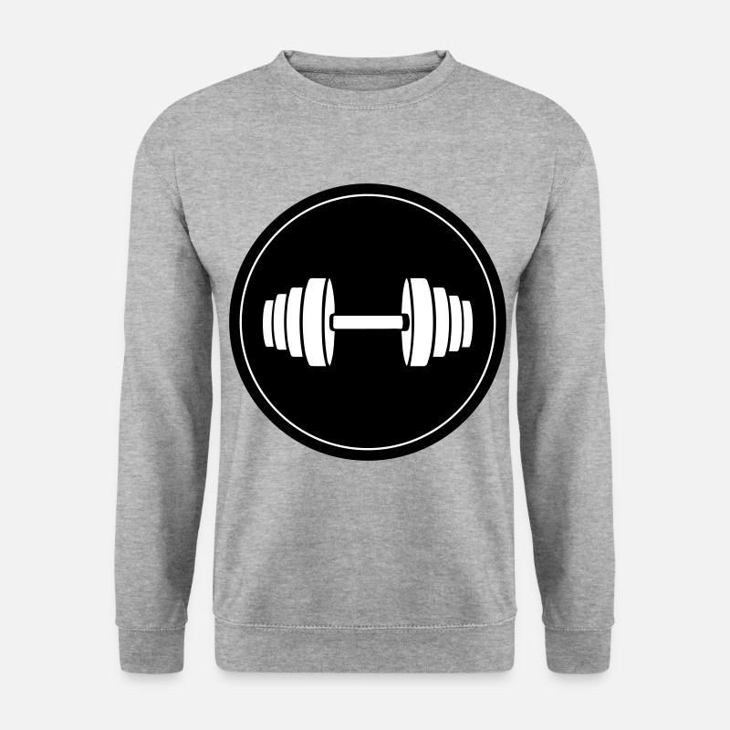 Dumbbell weight circle - Unisex Sweatshirt - salt & pepper