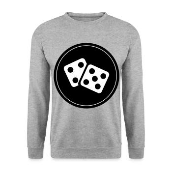 Cercle du casino Dice - Sweat-shirt Unisexe - gris chiné - Devant - Alina (178cm) & Michal (187cm)