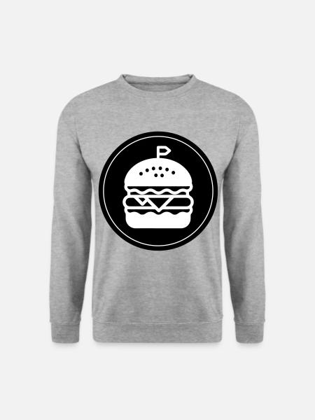 Burger Icon Circle - Unisex Sweatshirt - salt & pepper