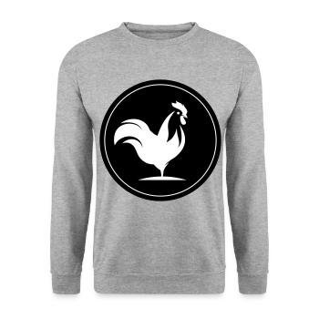 Hahn Animal Circle - Unisex Sweatshirt - salt & pepper - Front - Alina (178cm) & Michal (187cm)