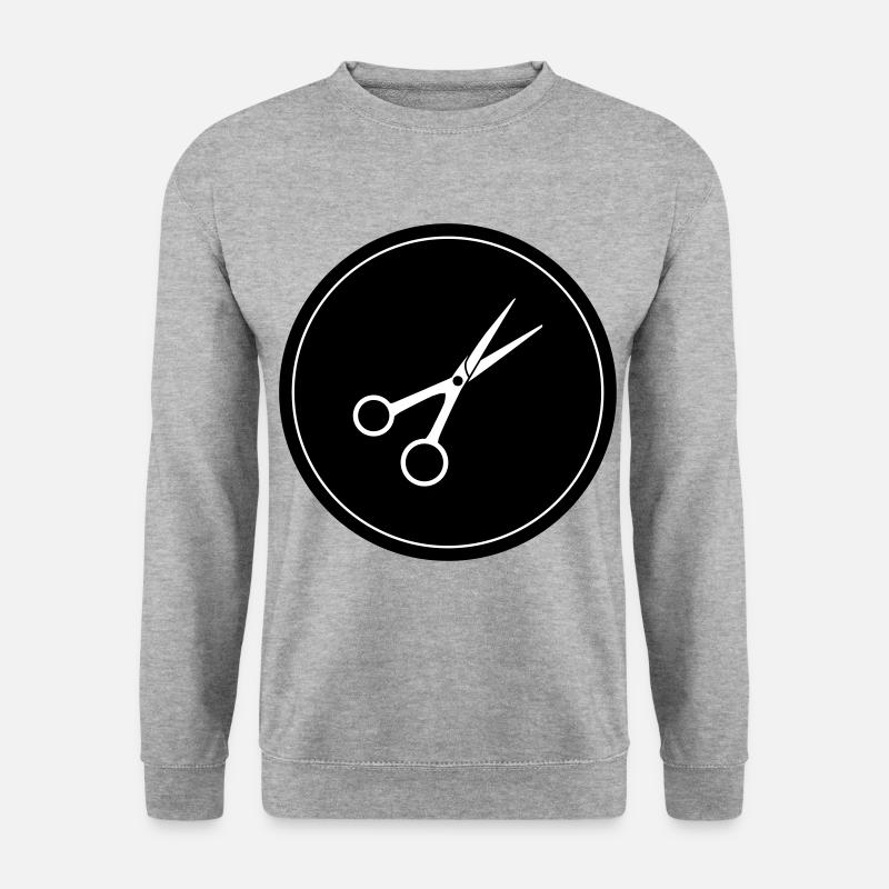 Cercle de barbier aux ciseaux - Sweat-shirt Unisexe - gris chiné