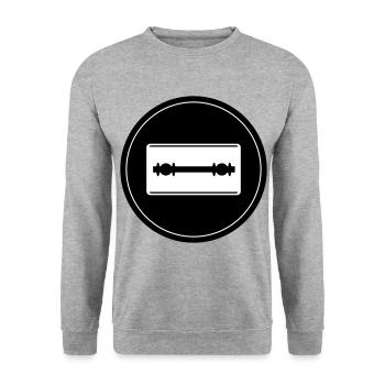 Cercle d’icônes de lame de rasoir - Sweat-shirt Unisexe - gris chiné - Devant - Alina (178cm) & Michal (187cm)
