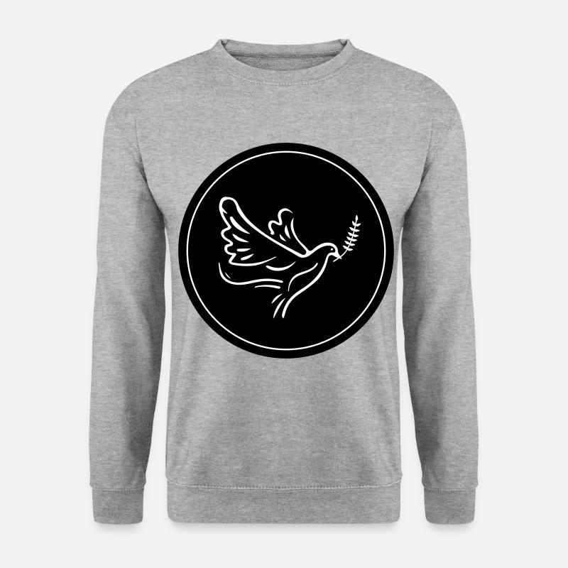 Taube Kreis - Unisex Pullover - Weißgrau meliert