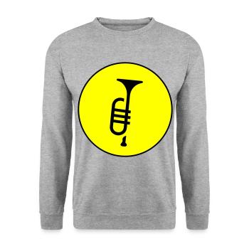 Musique de trompette - Sweat-shirt Unisexe - gris chiné - Devant - Alina (178cm) & Michal (187cm)
