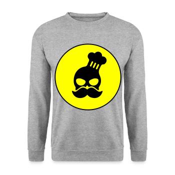 Icône du crâne de cuisinier - Sweat-shirt Unisexe - gris chiné - Devant - Alina (178cm) & Michal (187cm)