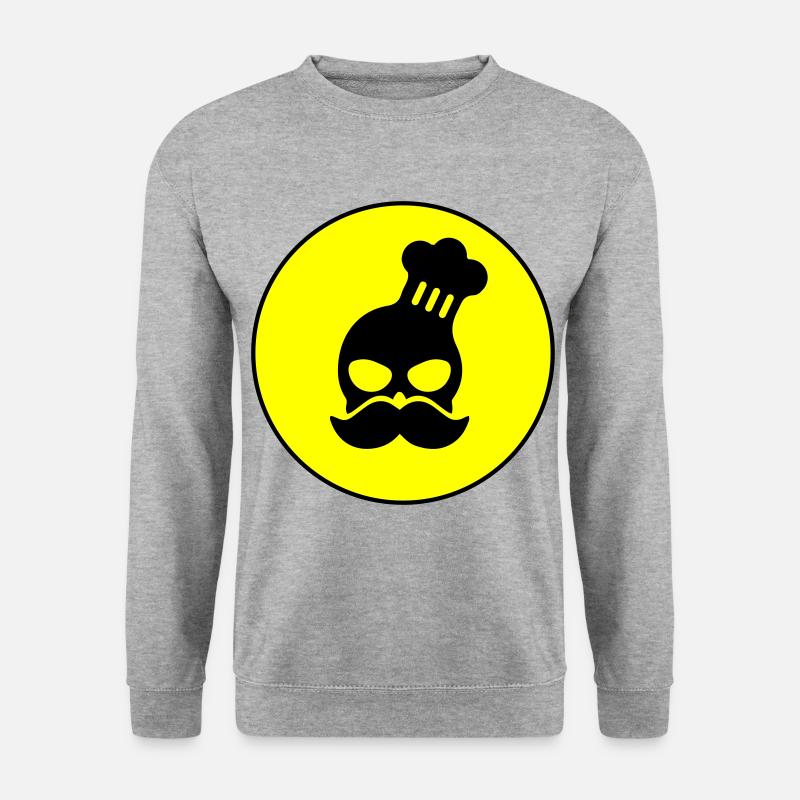 Cook skull icon - Unisex Sweatshirt - salt & pepper