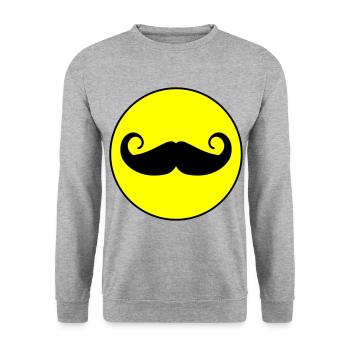 Symbole de moustache - Sweat-shirt Unisexe - gris chiné - Devant - Alina (178cm) & Michal (187cm)