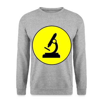 Microscope Icon Icon - Unisex Sweatshirt - salt & pepper - Front - Alina (178cm) & Michal (187cm)