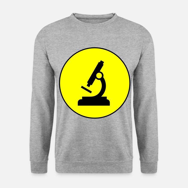 Mikroskop Icon Symbol - Unisex Pullover - Weißgrau meliert