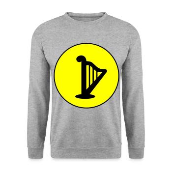 Symbole de la harpe - Sweat-shirt Unisexe - gris chiné - Devant - Alina (178cm) & Michal (187cm)