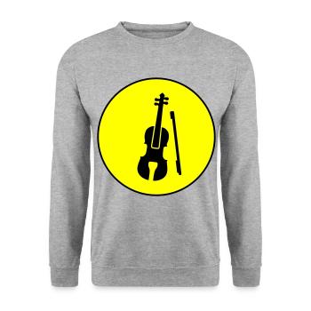 Violin icon icon - Unisex Sweatshirt - salt & pepper - Front - Alina (178cm) & Michal (187cm)