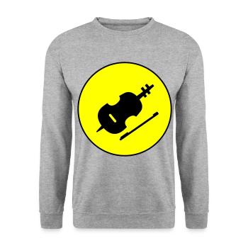 Symbole de l’icône du violon - Sweat-shirt Unisexe - gris chiné - Devant - Alina (178cm) & Michal (187cm)