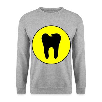 Symbole de l’icône de dent - Sweat-shirt Unisexe - gris chiné - Devant - Alina (178cm) & Michal (187cm)