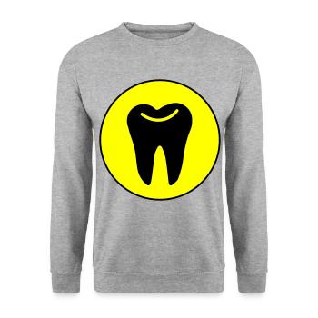Symbole de l’icône de dent - Sweat-shirt Unisexe - gris chiné - Devant - Alina (178cm) & Michal (187cm)