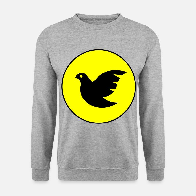 Taube symbol - Unisex Pullover - Weißgrau meliert