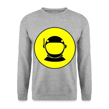 Astronaut icon icon - Unisex Sweatshirt - salt & pepper - Front - Alina (178cm) & Michal (187cm)