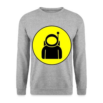 Astronaut icon icon - Unisex Sweatshirt - salt & pepper - Front - Alina (178cm) & Michal (187cm)