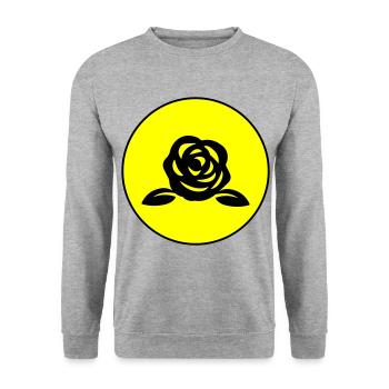 Symbole de la rose - Sweat-shirt Unisexe - gris chiné - Devant - Alina (178cm) & Michal (187cm)