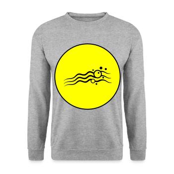 Icône d’onde - Sweat-shirt Unisexe - gris chiné - Devant - Alina (178cm) & Michal (187cm)
