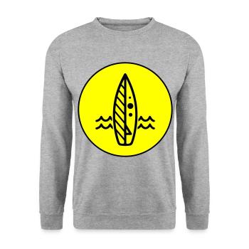 Surfboard icon icon - Unisex Sweatshirt - salt & pepper - Front - Alina (178cm) & Michal (187cm)