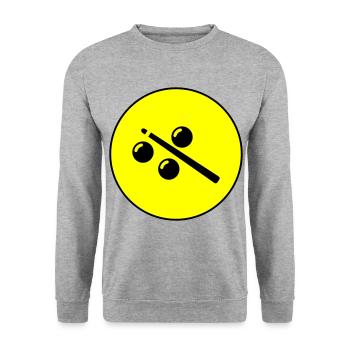 Icône de symbole de billard - Sweat-shirt Unisexe - gris chiné - Devant - Alina (178cm) & Michal (187cm)