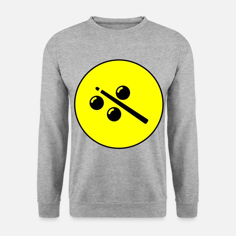 Billiards symbol icon - Unisex Sweatshirt - salt & pepper