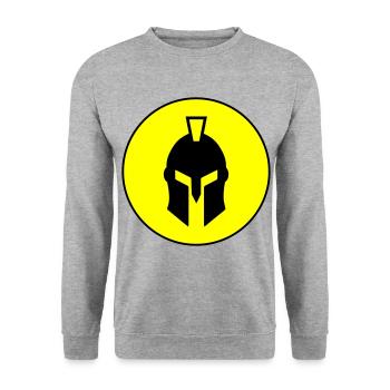 Casque Spartan - Sweat-shirt Unisexe - gris chiné - Devant - Alina (178cm) & Michal (187cm)