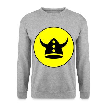 Viking Helmet - Unisex Sweatshirt - salt & pepper - Front - Alina (178cm) & Michal (187cm)