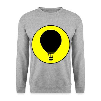 Hot air balloon icon - Unisex Sweatshirt - salt & pepper - Front - Alina (178cm) & Michal (187cm)