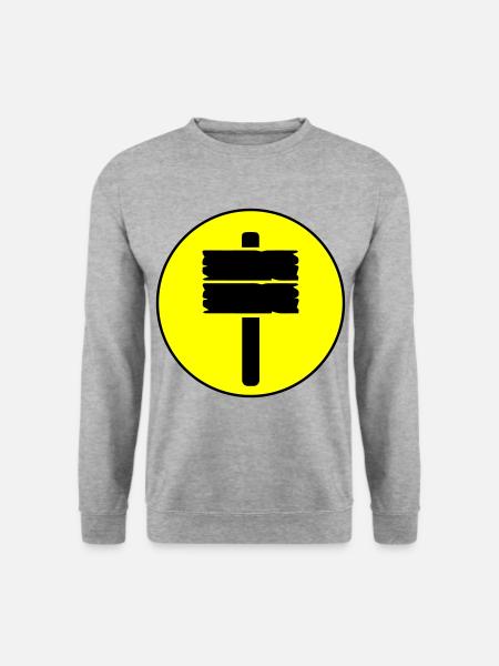 Wegweiser icon - Unisex Pullover - Weißgrau meliert