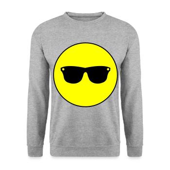Sunglasses icon icon - Unisex Sweatshirt - salt & pepper - Front - Alina (178cm) & Michal (187cm)