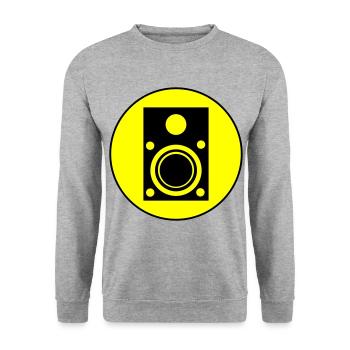 Speakers music symbol - Unisex Sweatshirt - salt & pepper - Front - Alina (178cm) & Michal (187cm)