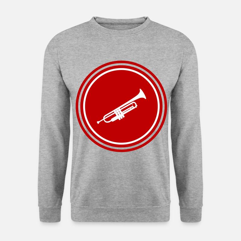 Trompete musik - Unisex Pullover - Weißgrau meliert