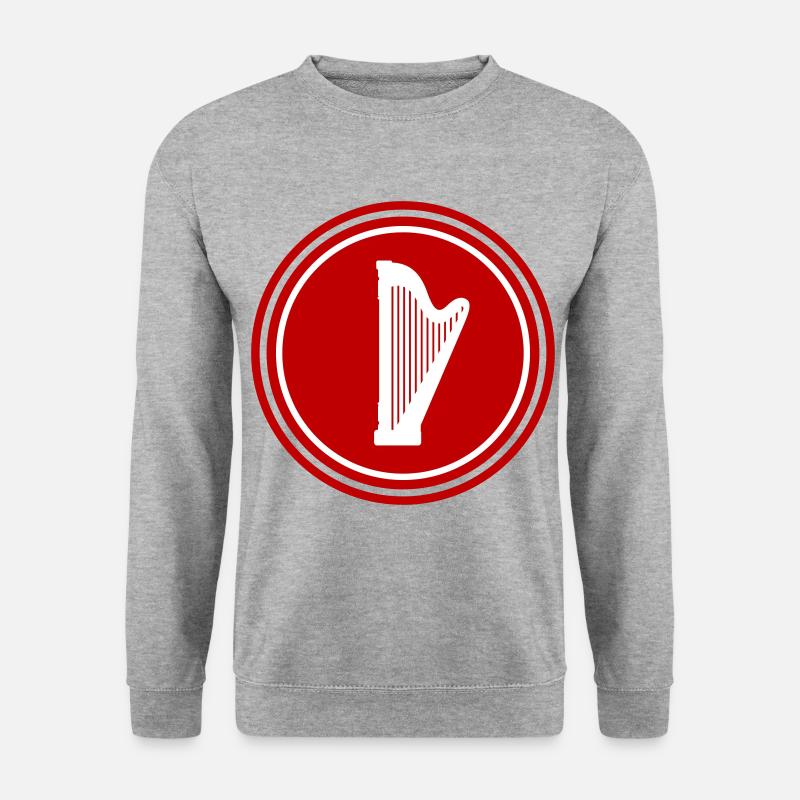 Harfe symbol - Unisex Pullover - Weißgrau meliert