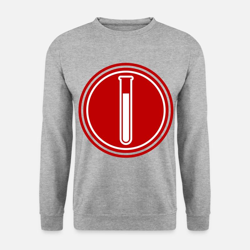 Reagenzglas Symbol - Unisex Pullover - Weißgrau meliert