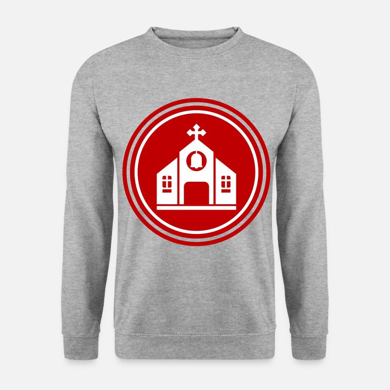 Kirche glaube - Unisex Pullover - Weißgrau meliert