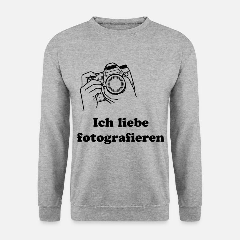 love photo - Unisex Pullover - Weißgrau meliert